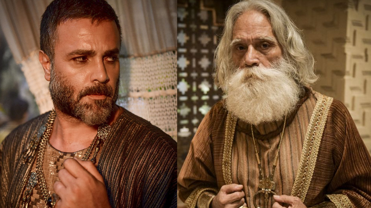 Yafeu (Rodrigo Phavanello) e Terá (Julio Braga), de Gênesis (Reprodução/Record TV)