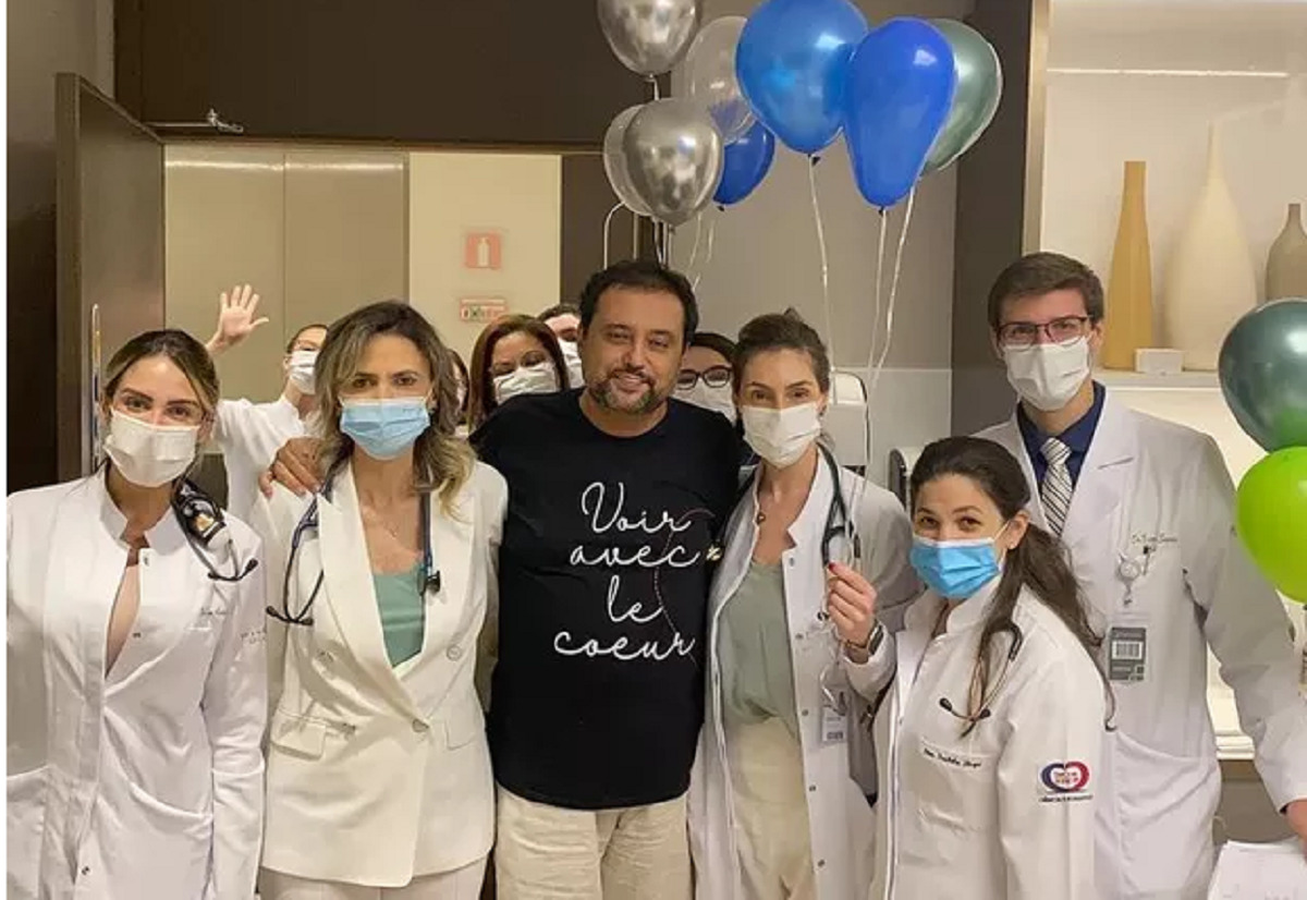 Geraldo Luís e a equipe médica
