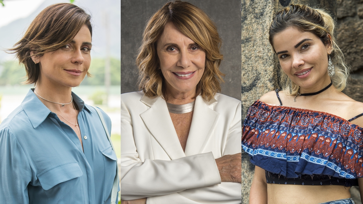 Giovanna Antonelli, Renata Sorrah e Vanessa Giácomo em Filhas de Eva (Divulgação: Globo/Montagem Observatório da TV)