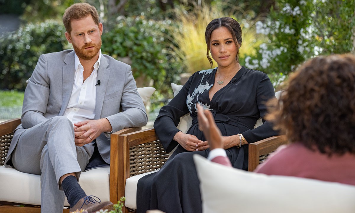 Príncipe Harry e Meghan Markle em entrevista para Oprah Winfrey