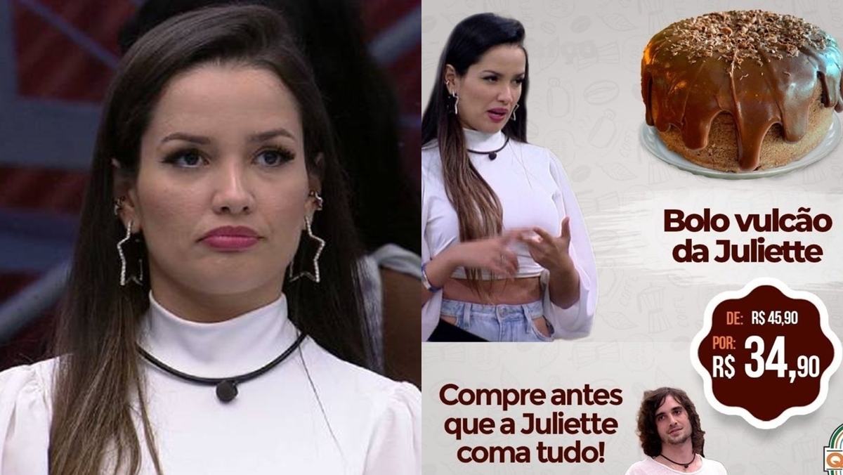 Confeitaria produz bolo da Juliette e repercute na internet (Reprodução/Montagem Observatório da TV)