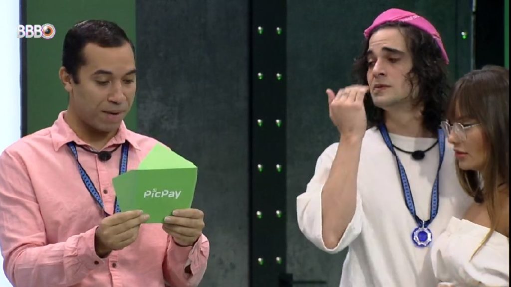 Almoço do Anjo de Gilberto e Fiuk no BBB 21 (Reprodução Globoplay)