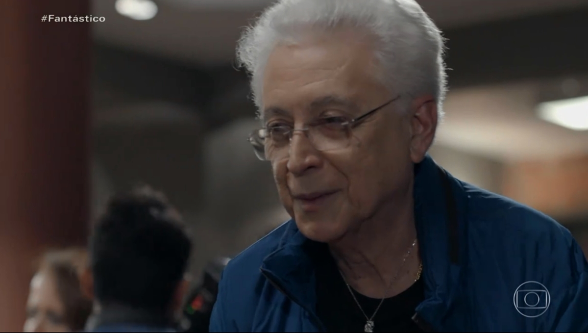 Aguinaldo Silva em aparição no Fantástico (Reprodução: Globo)