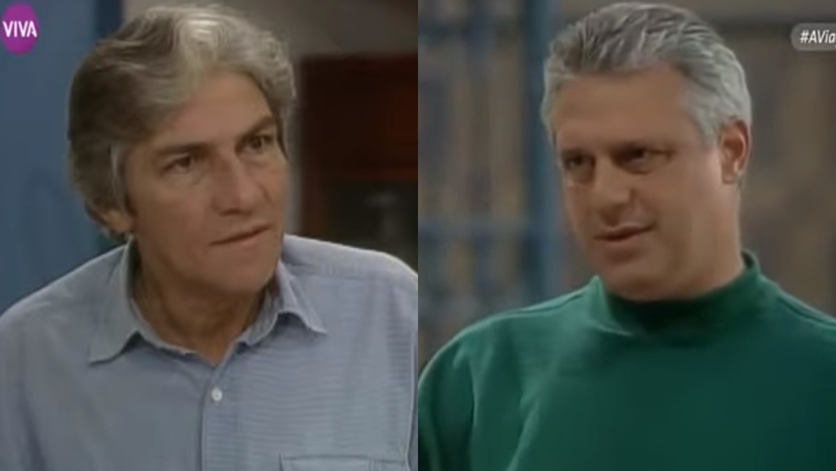 Dr. Alberto (Cláudio Cavalcanti) e Otávio (Antônio Fagundes) em cena de A Viagem (Reprodução: Globo)