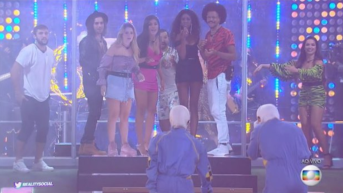 Dummies dançarinos invadem a festa do BBB 21 (Reprodução/Globo)