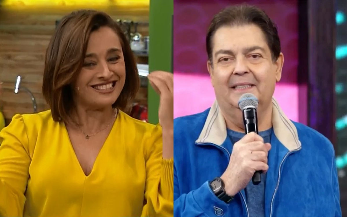Catia Fonseca e Fausto Silva