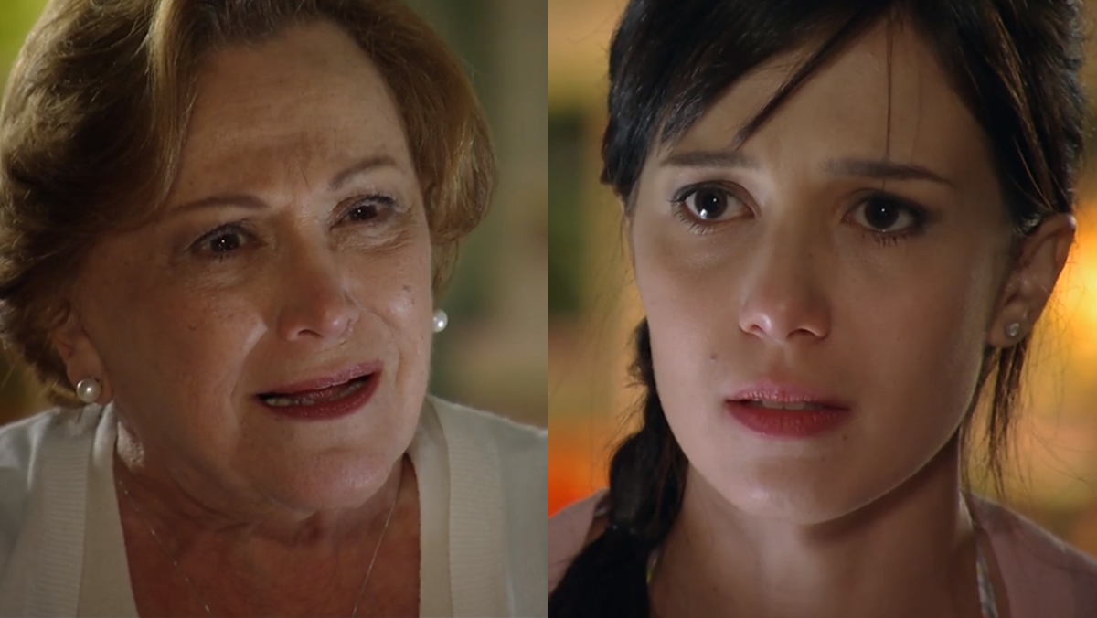 Nicette Bruno (Iná) e Marjorie Estiano (Manu) em cena de A Vida da Gente (Reprodução: Globo)