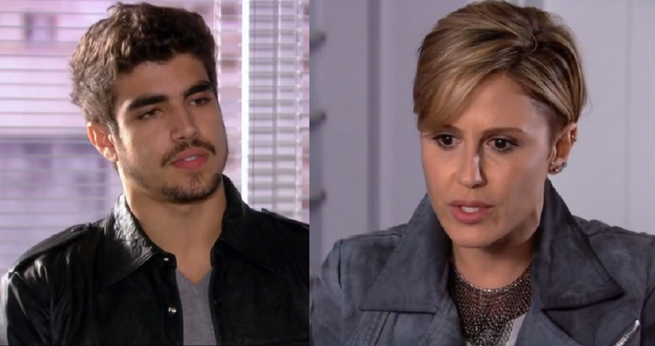Edgar (Caio Castro) e Luísa (Guilhermina Guinle) em Ti-ti-ti