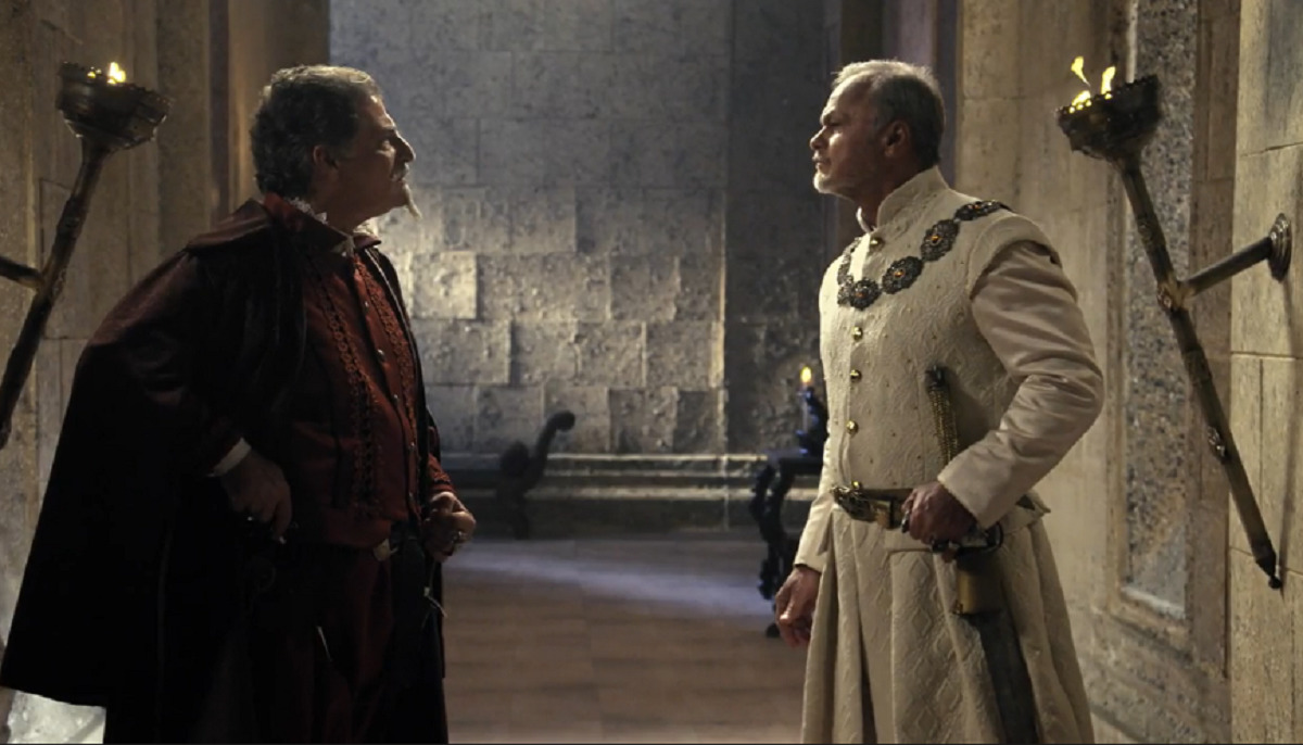 Cédric (Giuseppe Oristanio) e Otoniel (Kadu Moliterno) em Belaventura