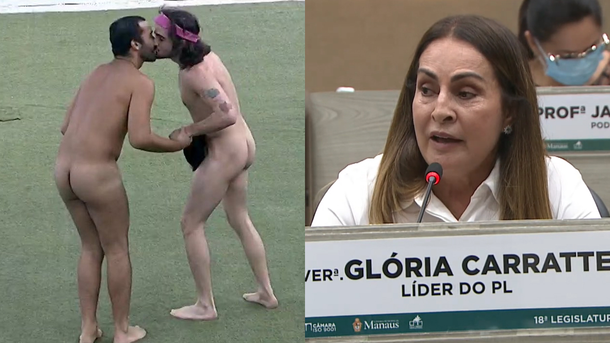 A vereadora Glória Carratte (PL-AM) repudiou selinho entre Gilberto e Fiuk no BBB 21