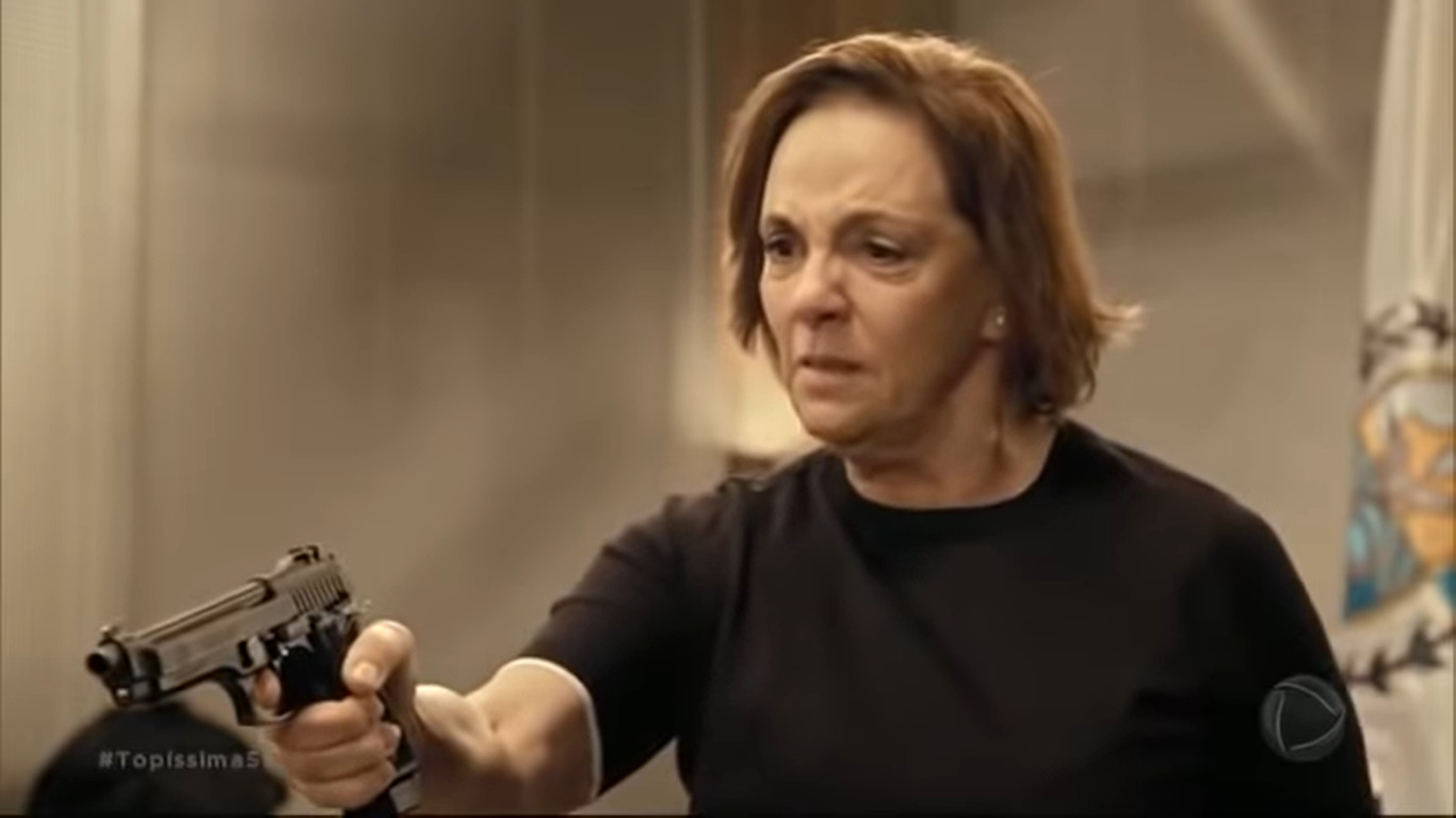Denise Del Vecchio como Madalena em Topíssima (Reprodução / YouTube)