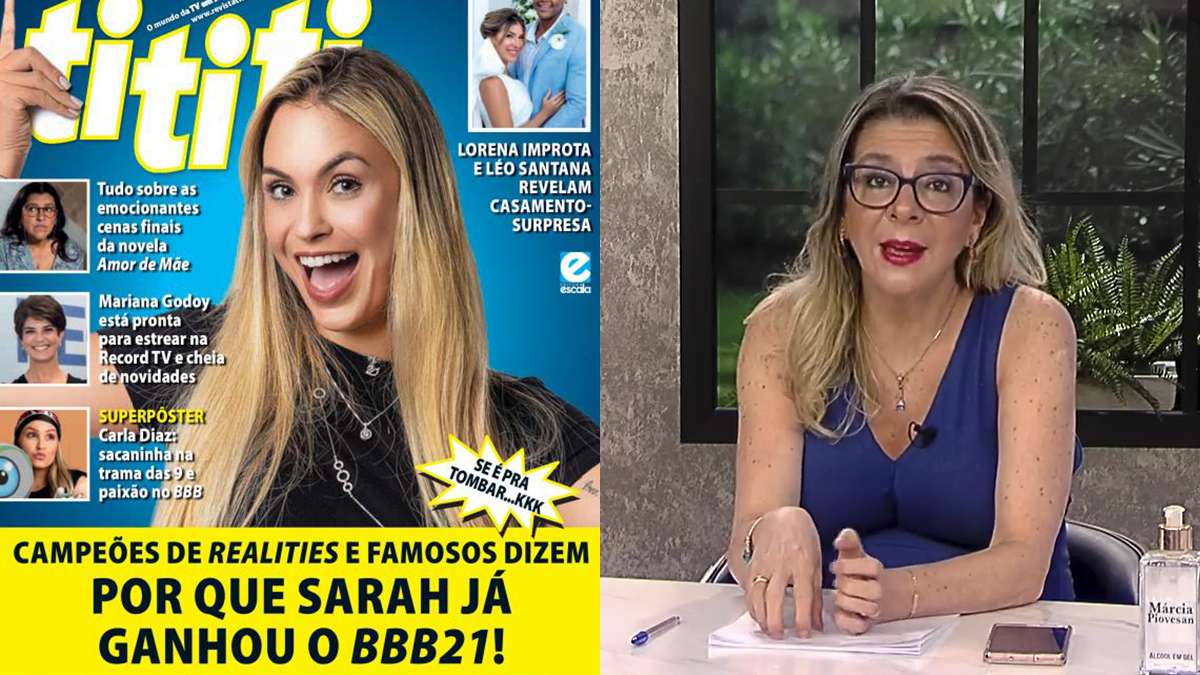 Capa da revista Ti Ti Ti com Sarah 