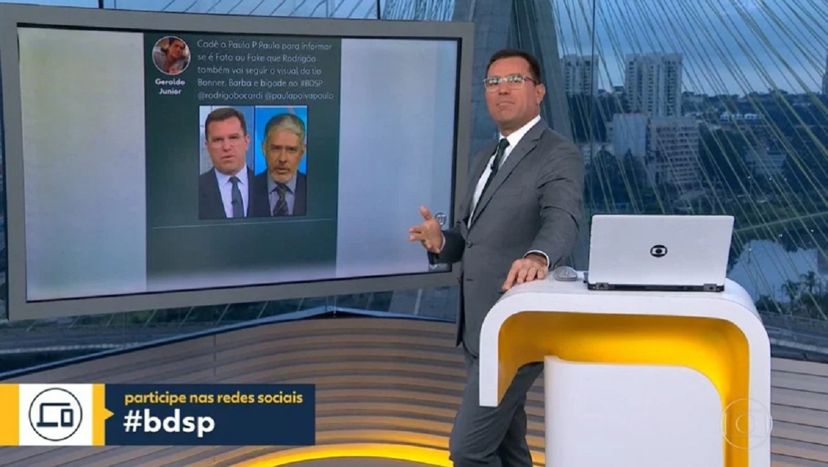 Rodrigo Bocardi durante o Bom Dia SP