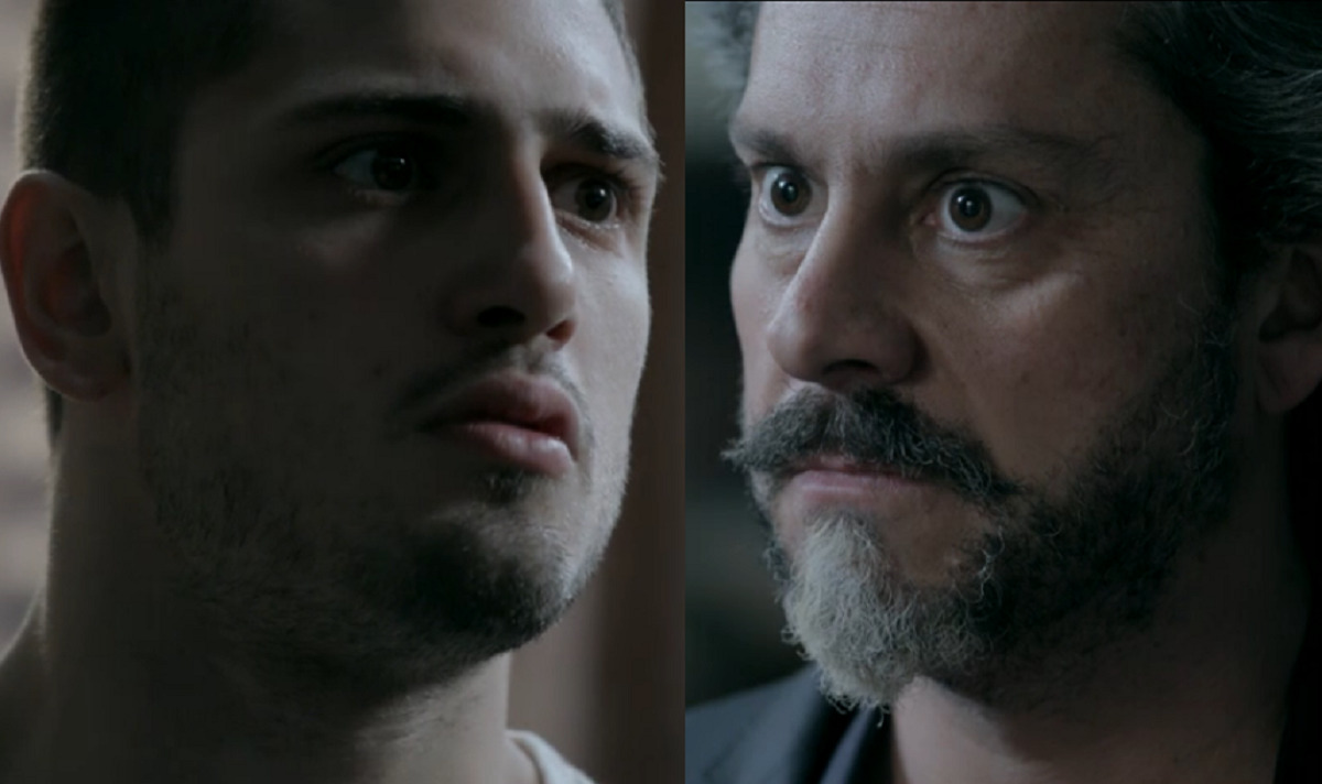 João Lucas (Daniel Rocha) e José Alfredo (Alexandre Nero) em Império