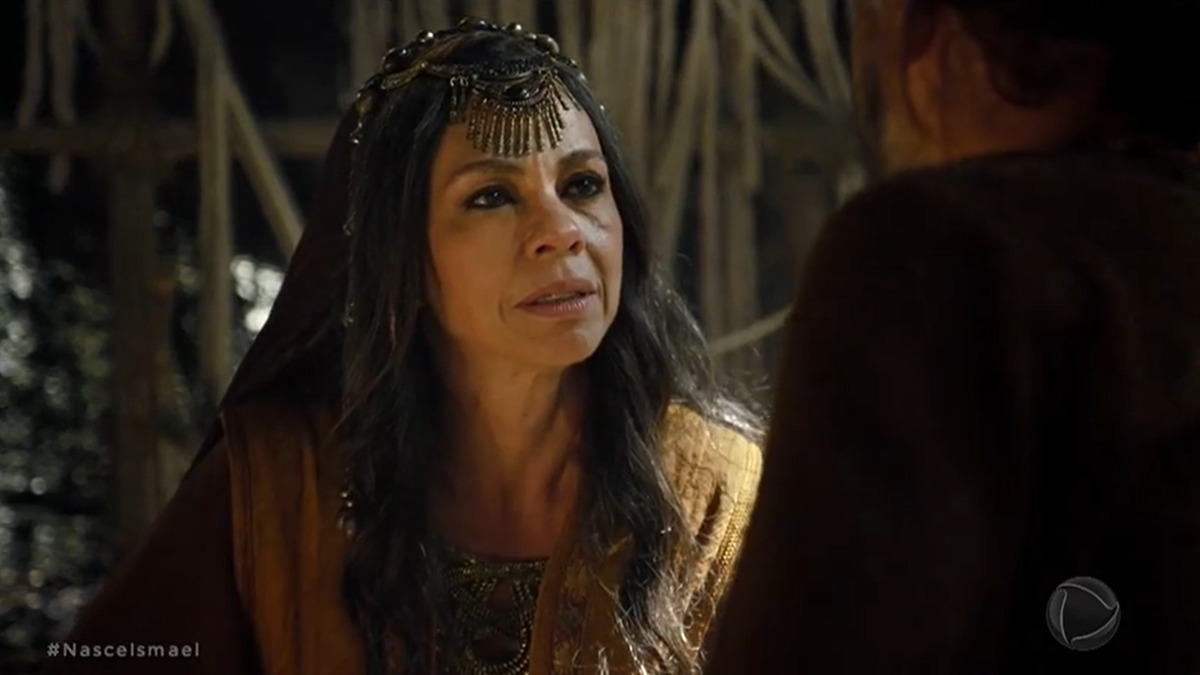 Adália (Carla Marins) em Gênesis (Reprodução Record/TV)
