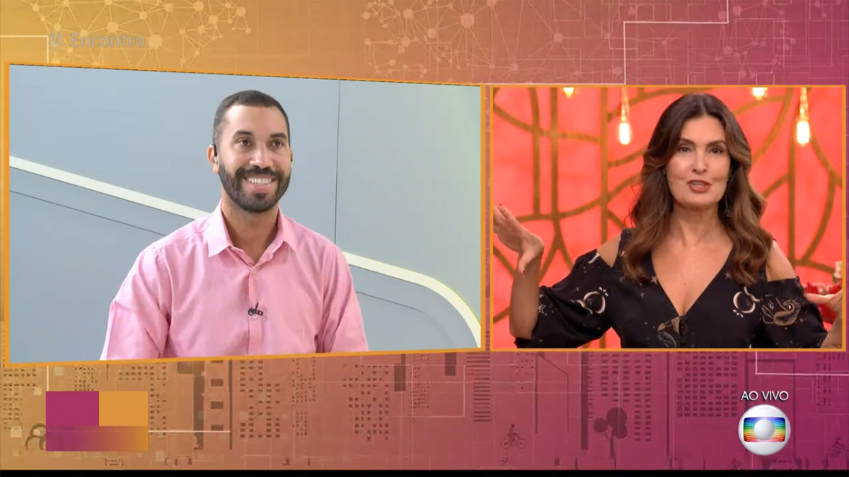 Gilberto e Fátima Bernardes no Encontro