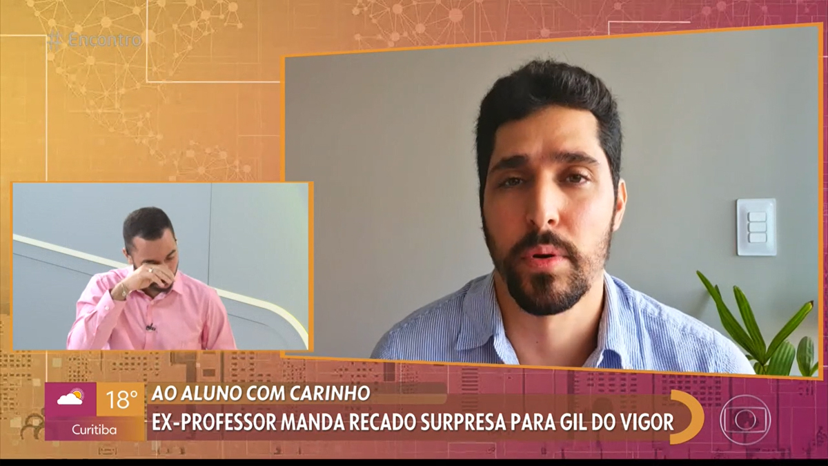 Gilberto recebe mensagem de ex-professor no Encontro