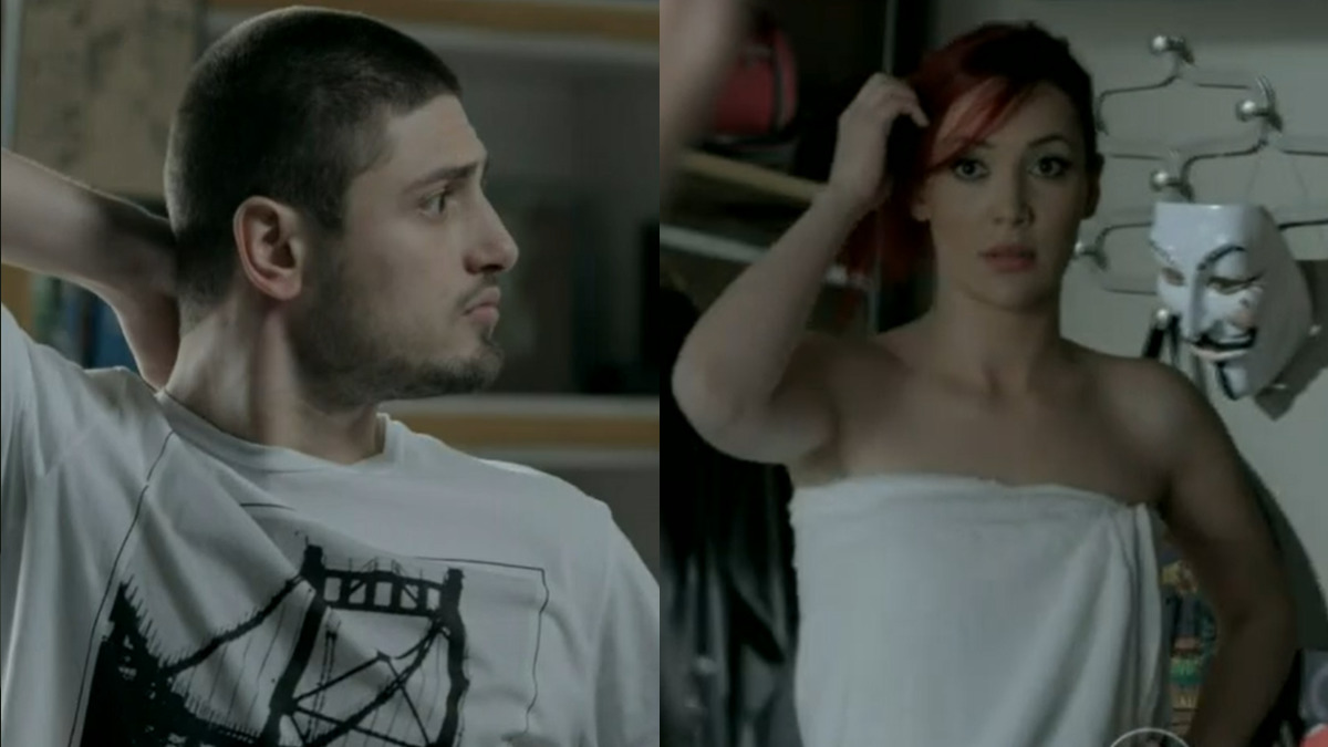João Lucas (Daniel Rocha) e Du (Josie Pessoa) em Império (Reprodução/Globo)