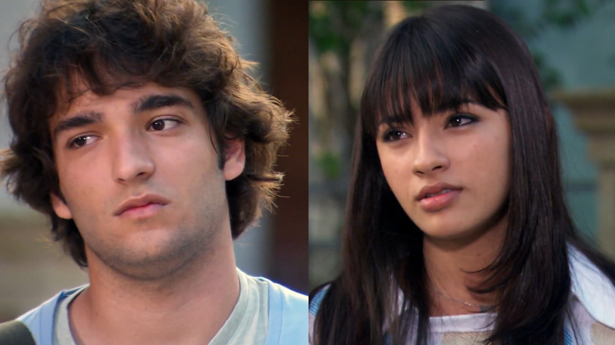 Luti (Humberto Carrão) e Gabi (Carolina Oliveira) em Ti Ti Ti (Reprodução/Globo)
