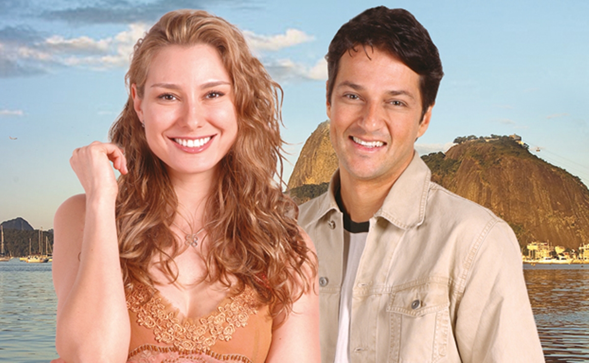 Lavínia Vlasak e Marcelo Serrado como Clarice e Daniel em Prova de Amor (Divulgação)