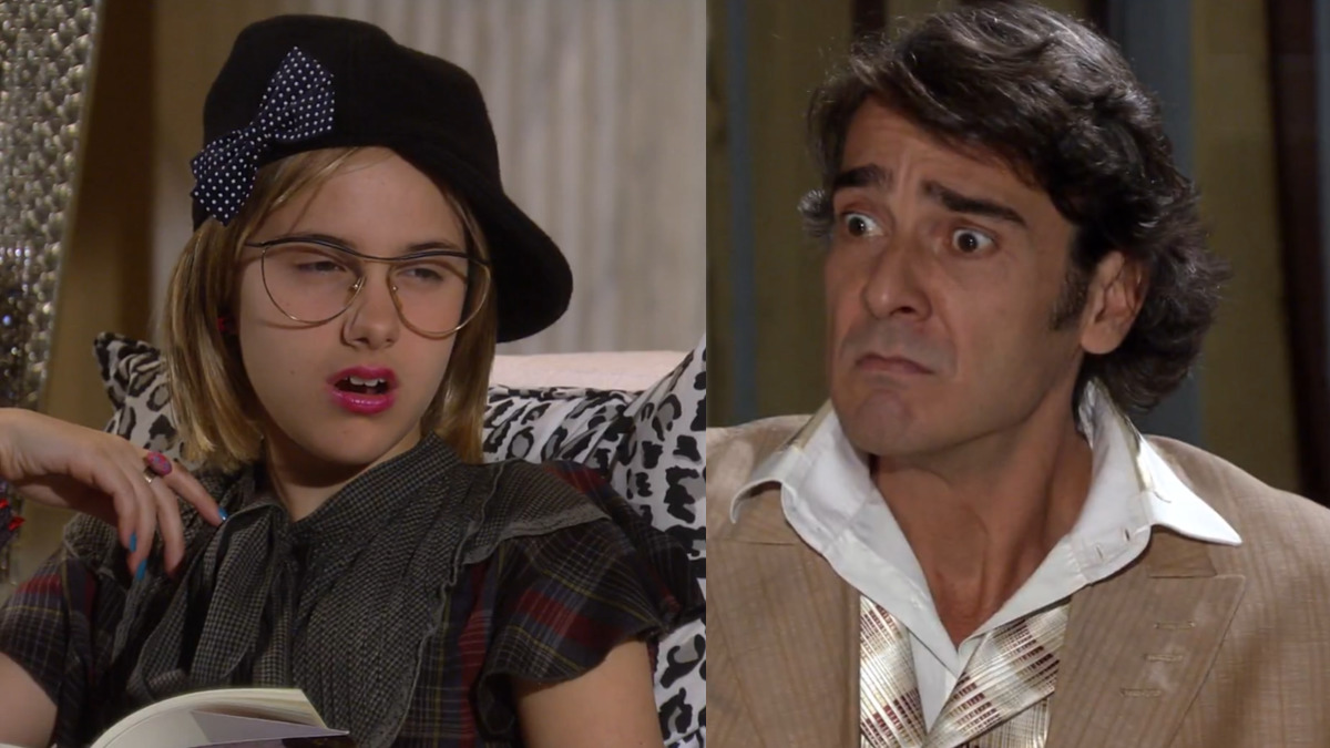 Mabi (Clara Tiezzi) e Jacques Leclair (Alexandre Borges) em cena de Ti Ti Ti (Reprodução/Globo)