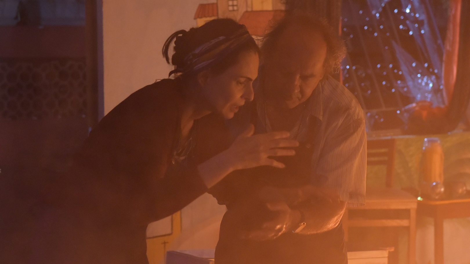 Mariinha (Silvia Pfeifer) e Zeca (Paulo César Grande) em Topíssima