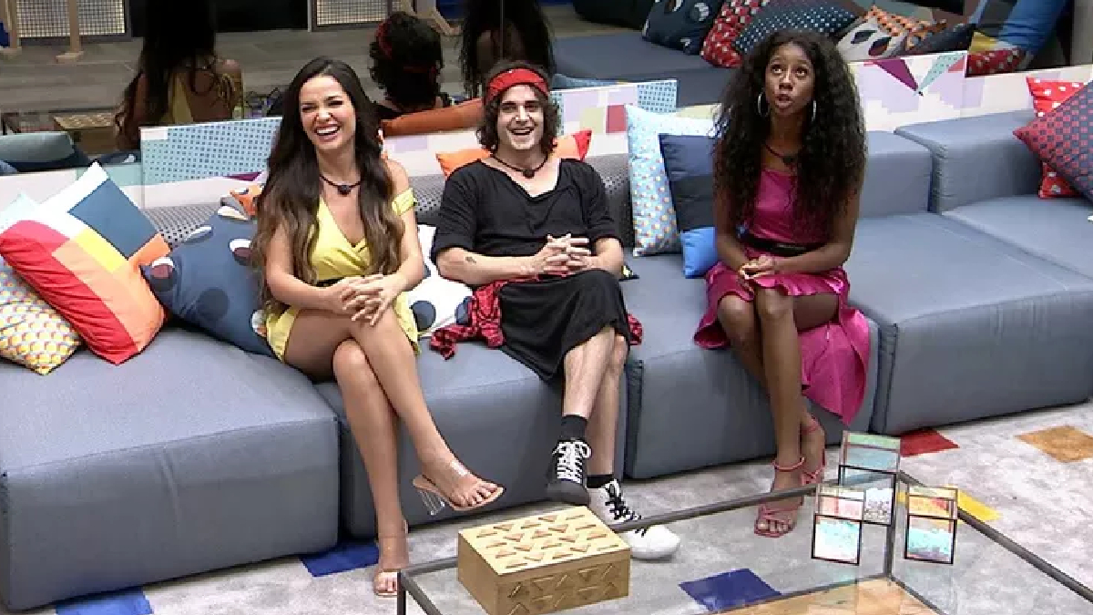 Juliette, Fiuk e Camilla de Lucas conversam com Tiago Leifert no BBB 21