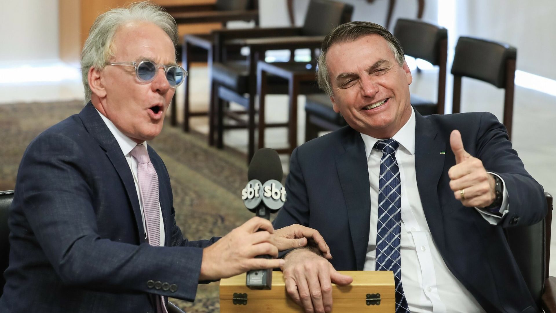 Otávio Mesquita e Jair Bolsonaro