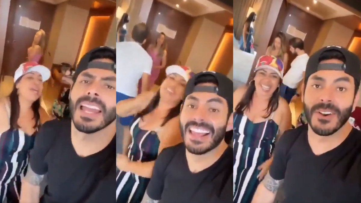Rodolffo encontra com Jacira, mãe de Gilberto (Reprodução/Instagram)