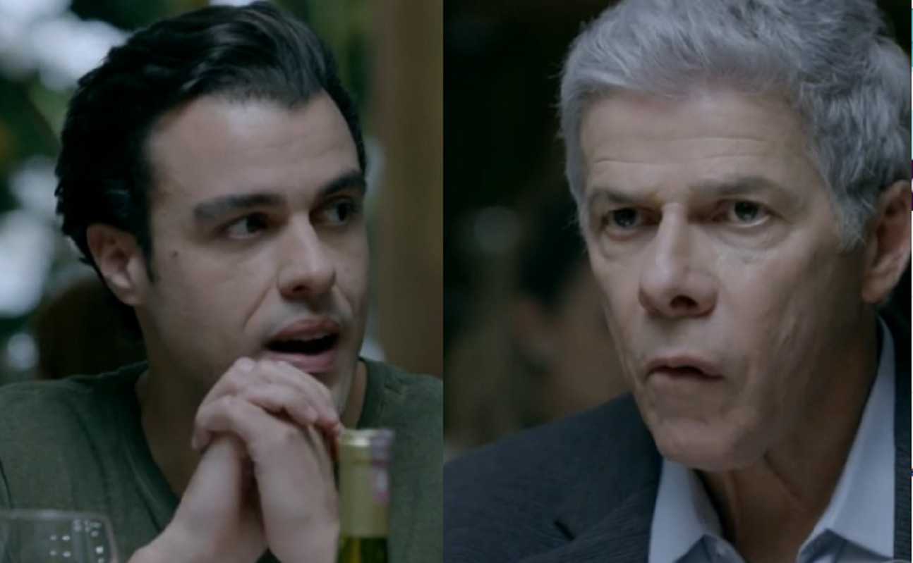 Enrico (Joaquim Lopes) e Cláudio (José Mayer) em Império