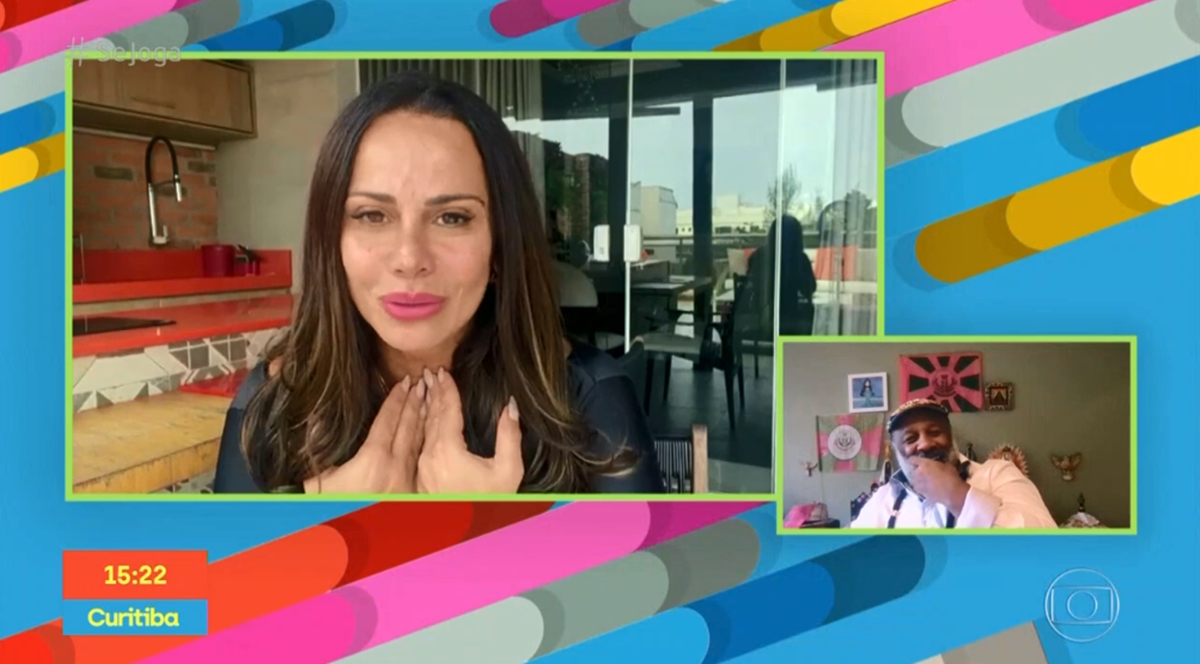 Viviane Araújo presta homenagem a Ailton Graça no Se Joga (Reprodução: Globo)