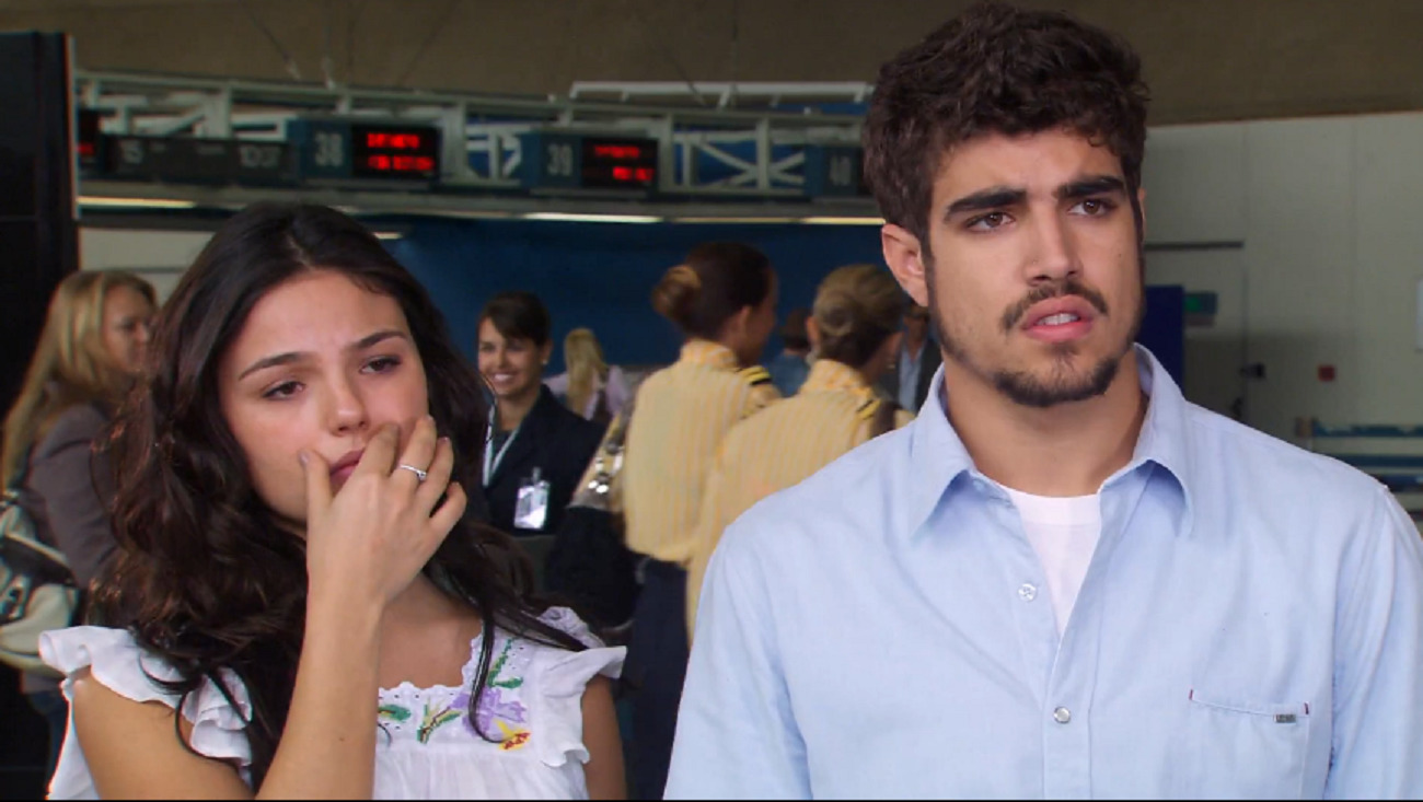 Edgar (Caio Castro) e Marcela (Isis Valverde) em Ti Ti Ti