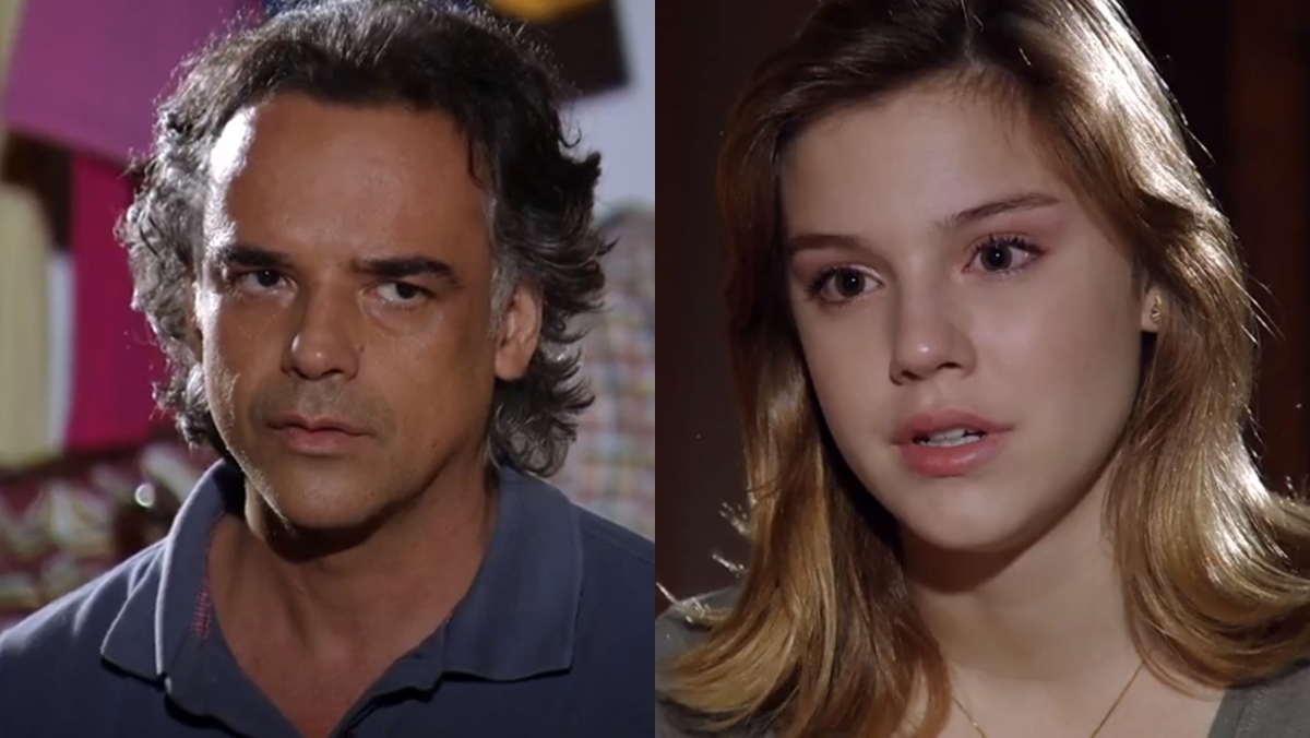 Marcos (Ângelo Antônio) e Sofia (Alice Wegmann) em cena de A Vida da Gente (Reprodução: Globo)