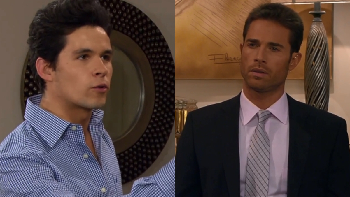 Ry (Eleazer Gómez) e Gusmão (Sebastián Rulli) em cena de Amores Verdadeiros (Reprodução: Televisa S.A.)