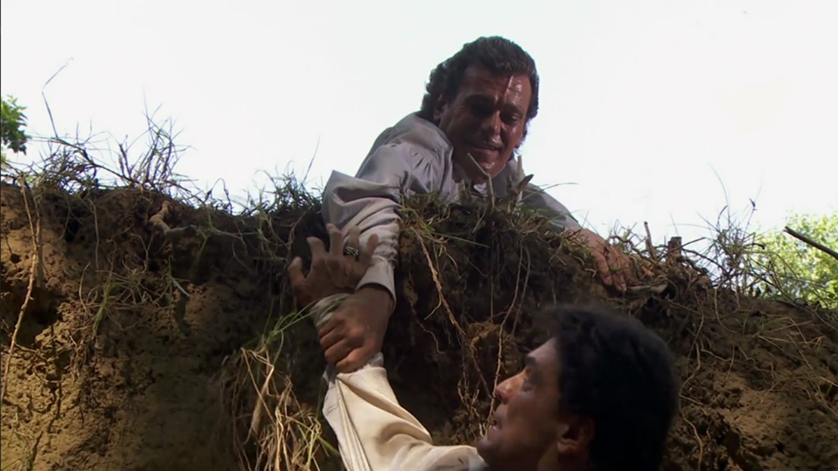 Guilherme (Guillermo Capetillo) e Osvaldo (Osvaldo Rios) em cena de Triunfo do Amor (Reprodução: Televisa S.A.)