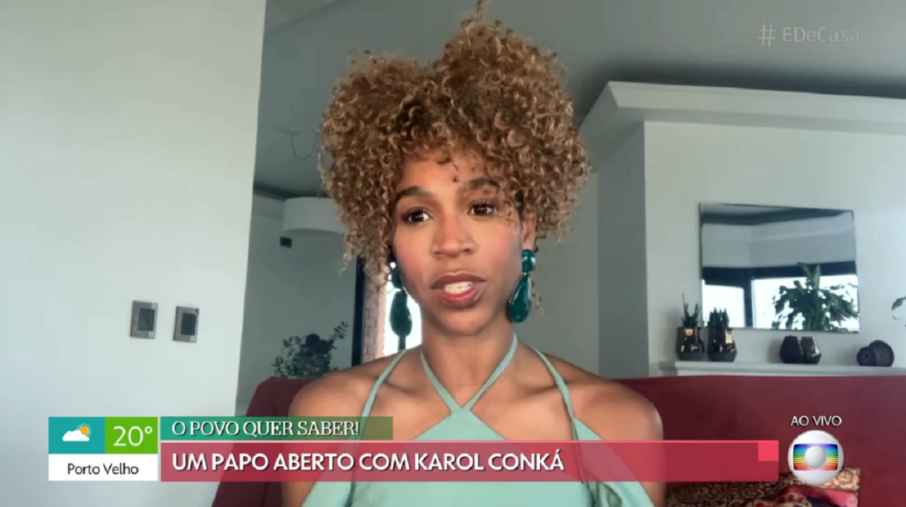 Karol Conká durante o É de Casa