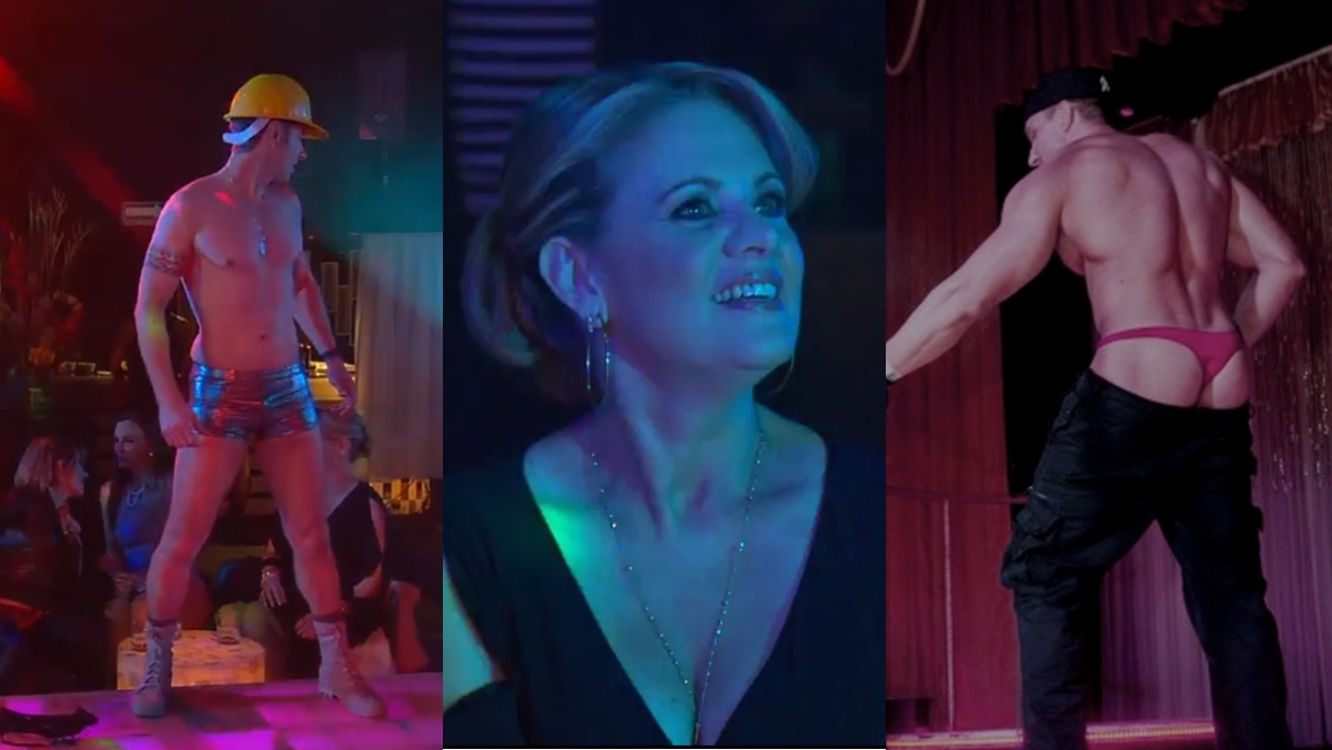 Vitória (Érika Buenfil) vai à casa de prostituição em Amores Verdadeiros (Reprodução: Televisa S.A.)