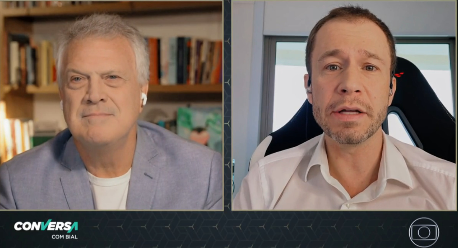 Pedro Bial e Tiago Leifert