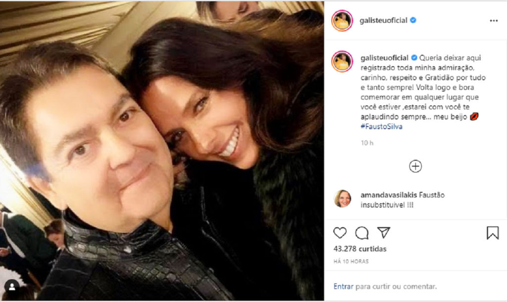 Adriane Galisteu e Fausto Silva