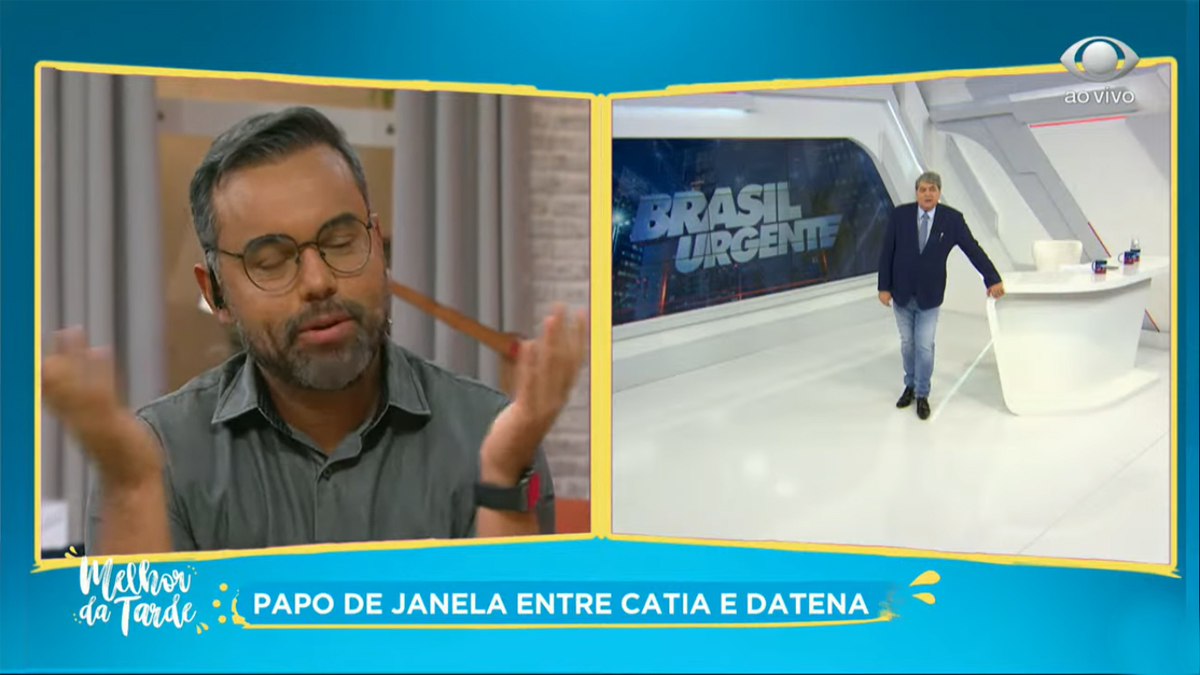 Alex Sampaio e José Luiz Datena no Melhor da Tarde