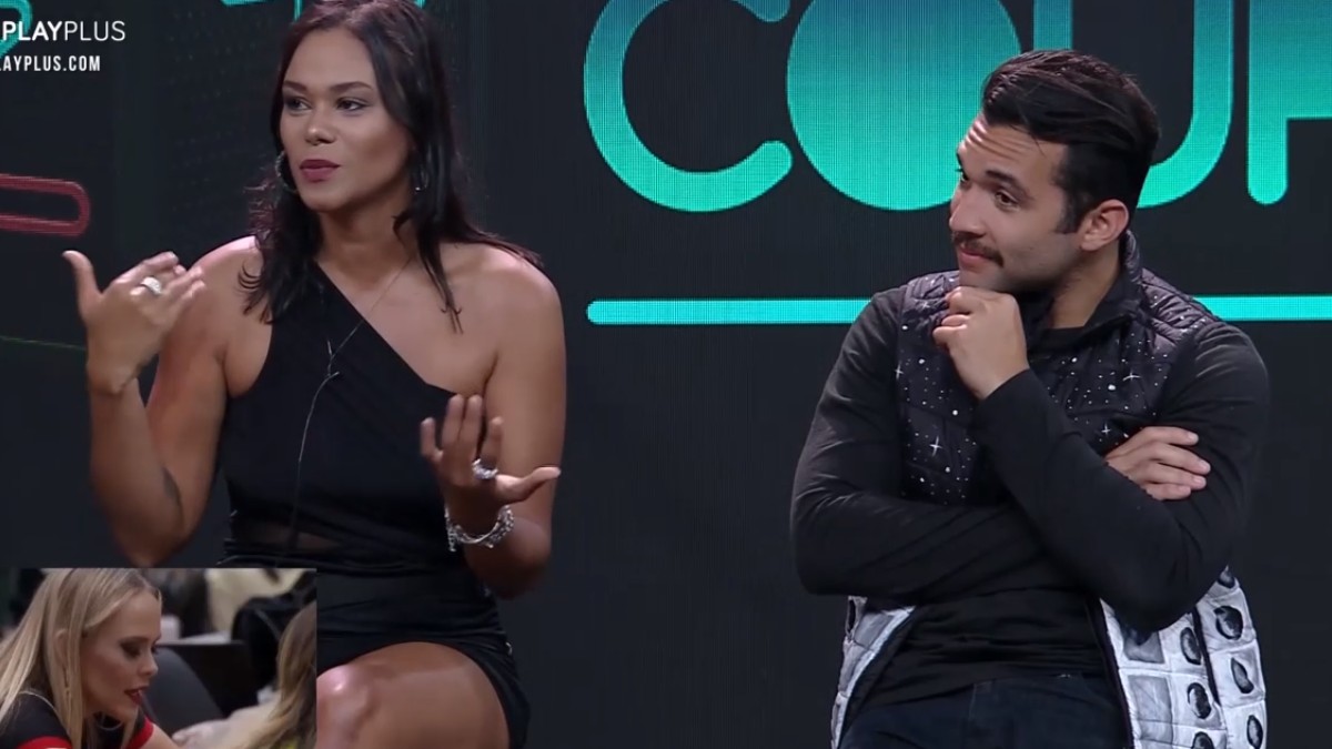 Carol e JonJon no Cabine de Descompressão do Power Couple