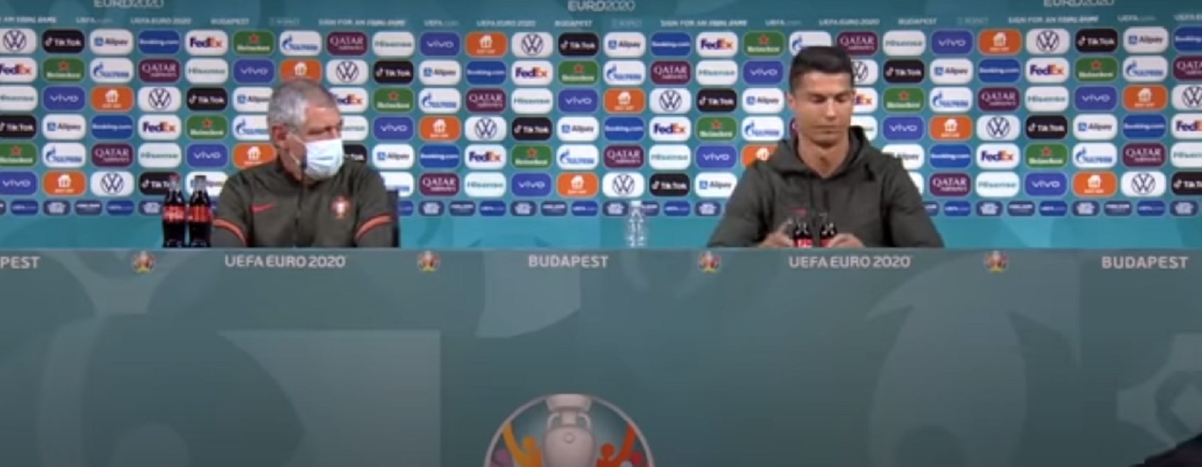 Cristiano Ronaldo em coletiva na Eurocopa