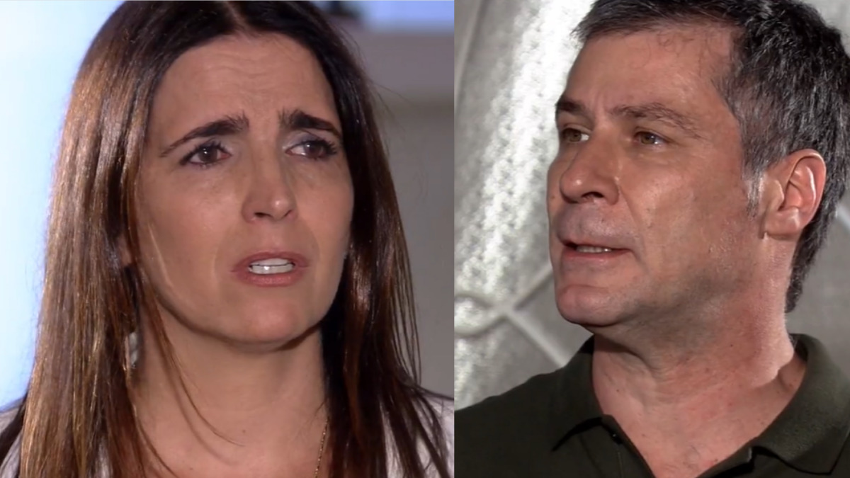 Suzana (Malu Mader) e Gustavo (Leopoldo Pacheco) em Ti Ti Ti (Reprodução/Globo)