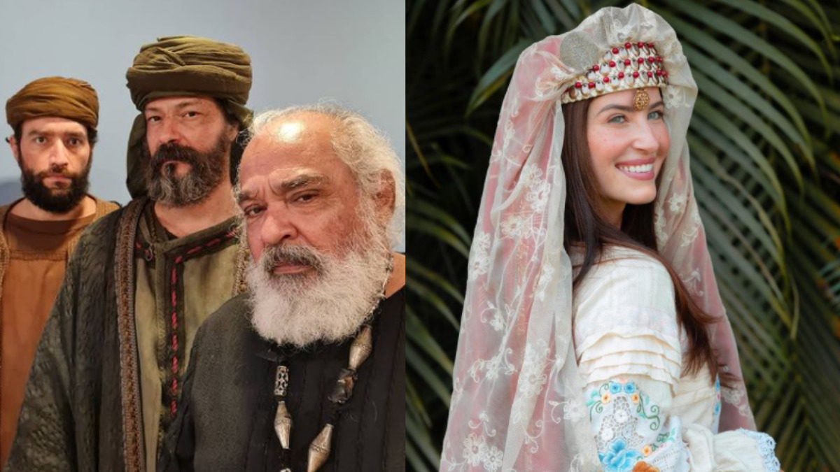 Betuel (Roberto Bonfim) e Rebeca (Bárbara França) em Gênesis (Reprodução/Record TV)