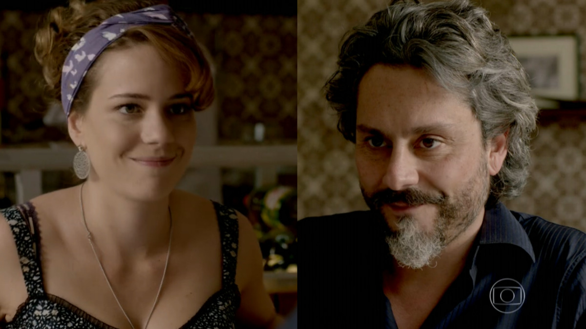 Cristina (Leandra Leal) e José Alfredo (Alexandre Nero) em Império (Reprodução/Globo)