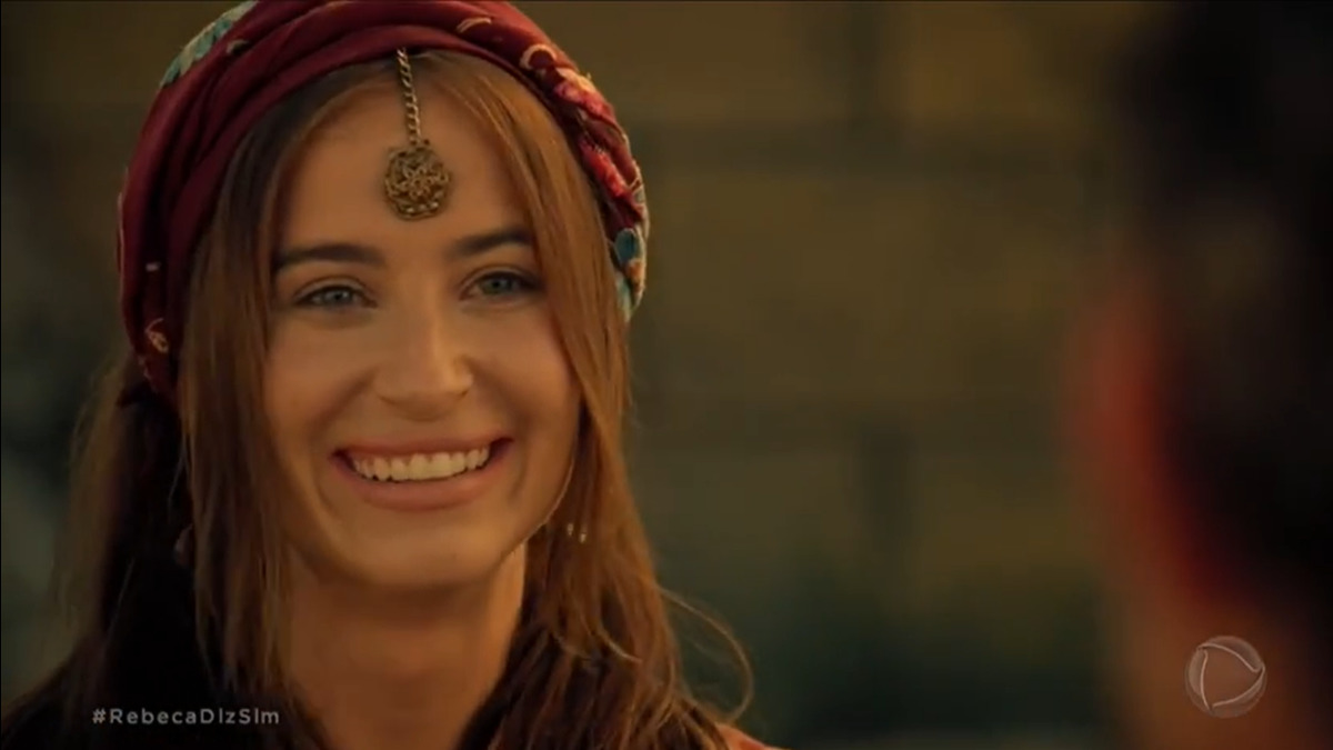 Bárbara França vive Rebeca em Gênesis (Reprodução/Record TV)