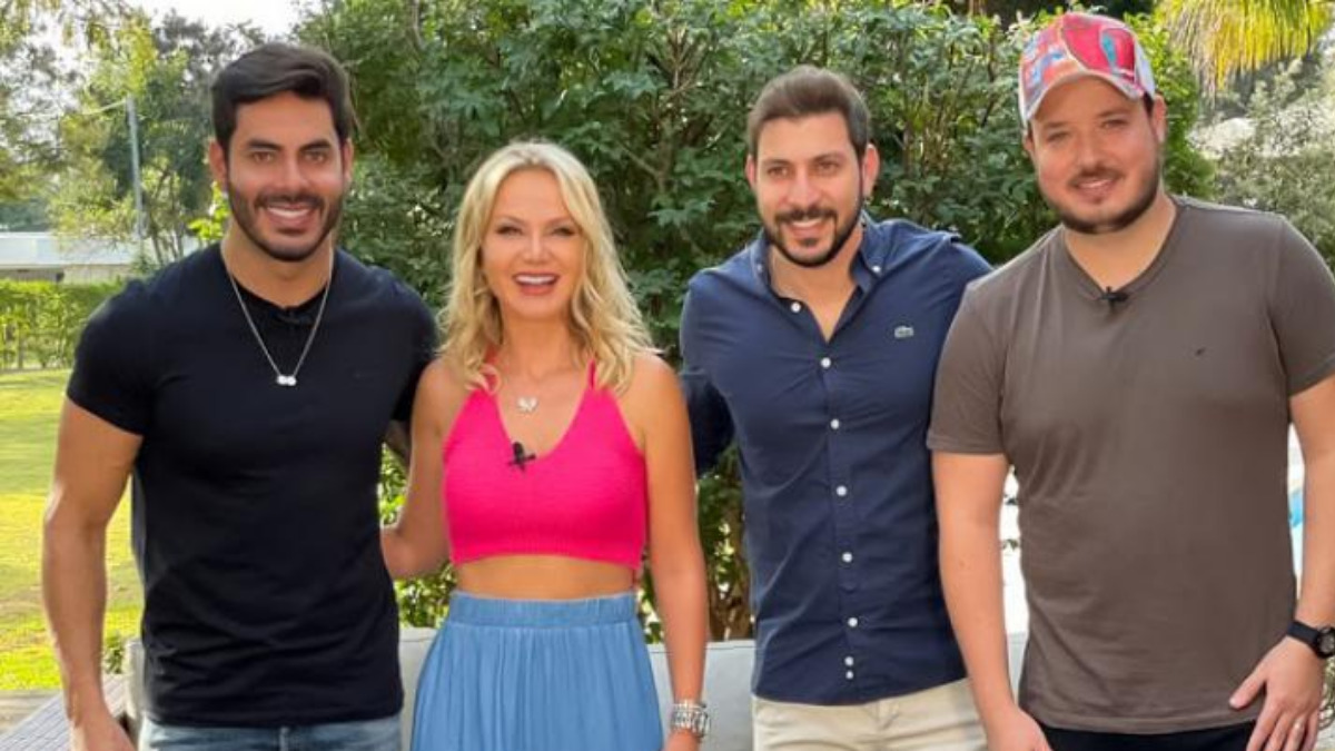 Eliana conversa com Caio, Rodolffo e Israel (Divulgação/SBT)