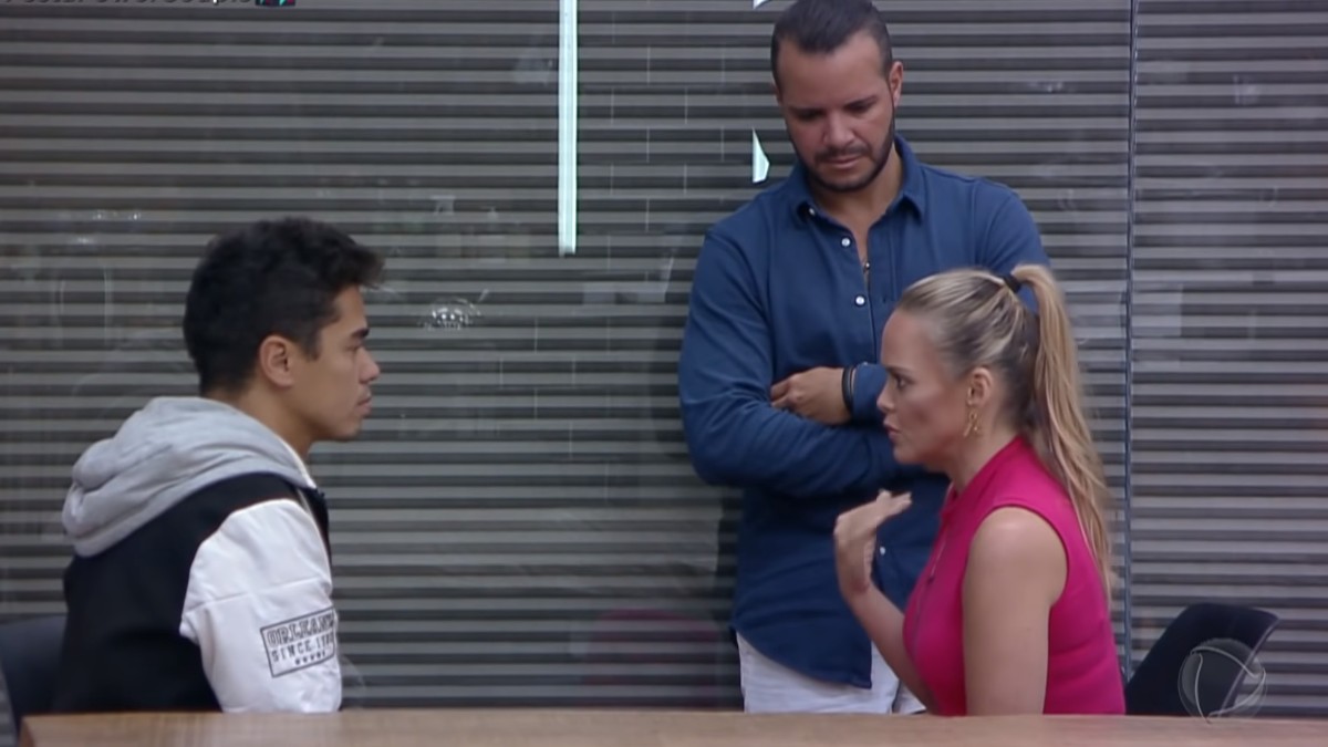 Fábio, Nina e Filipe no Power Couple
