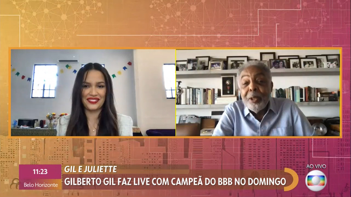 Juliette e Gilberto Gil no Encontro