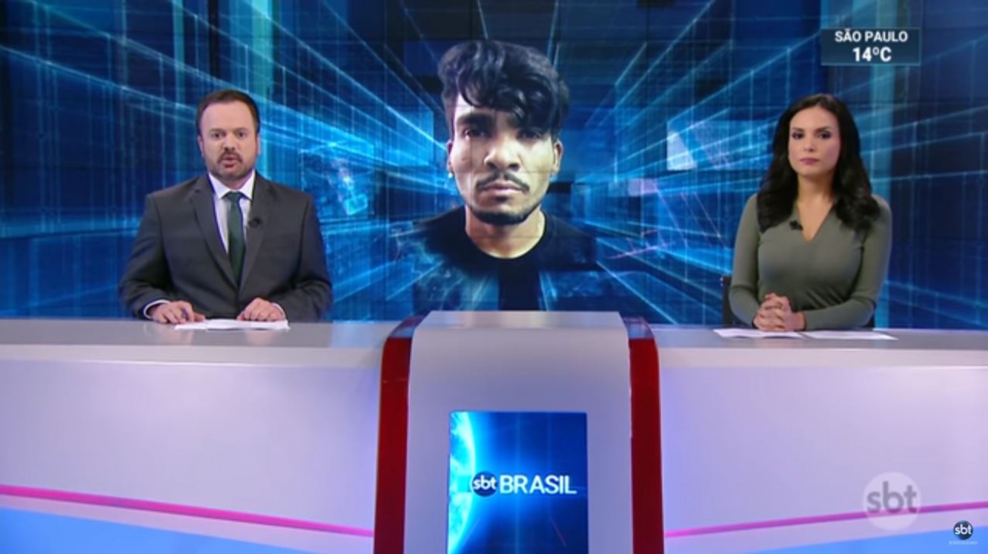 Marcelo Torres e Márcia Dantas no SBT Brasil